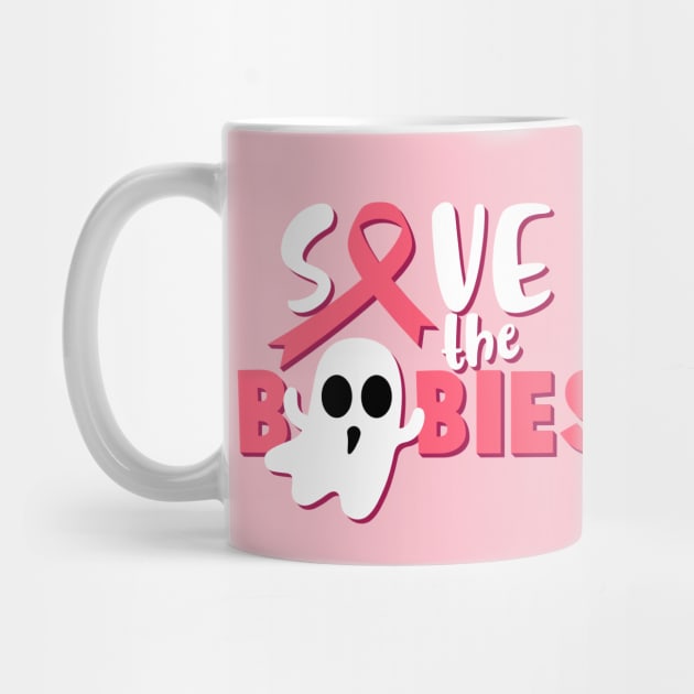 Womens Save The Boobies Breast Cancer Awareness Pink October by stuffbyjlim